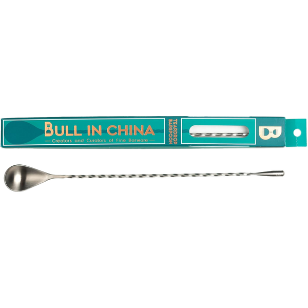 BULL IN CHINA Teardrop Barspoon - 12" Stainless Steel