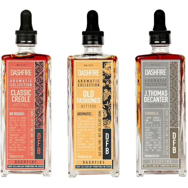 DASHFIRE Aromatic Bundle #1 - Old Fashioned, Classic Creole, Jerry Thomas Decanter