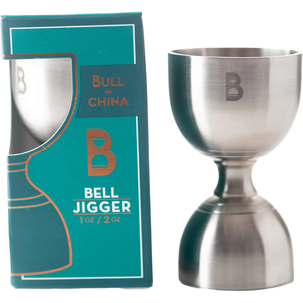 BULL IN CHINA Double Bell Jigger, Silver