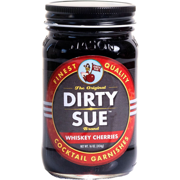 DIRTY SUE Whiskey Cherries for Cocktails & Desserts 16 oz