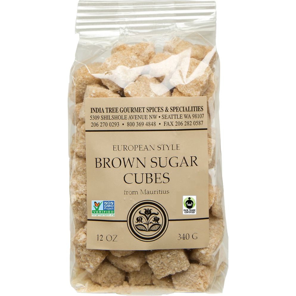 INDIA TREE Brown Sugar Cubes for Old Fashioned Cocktails 12 oz