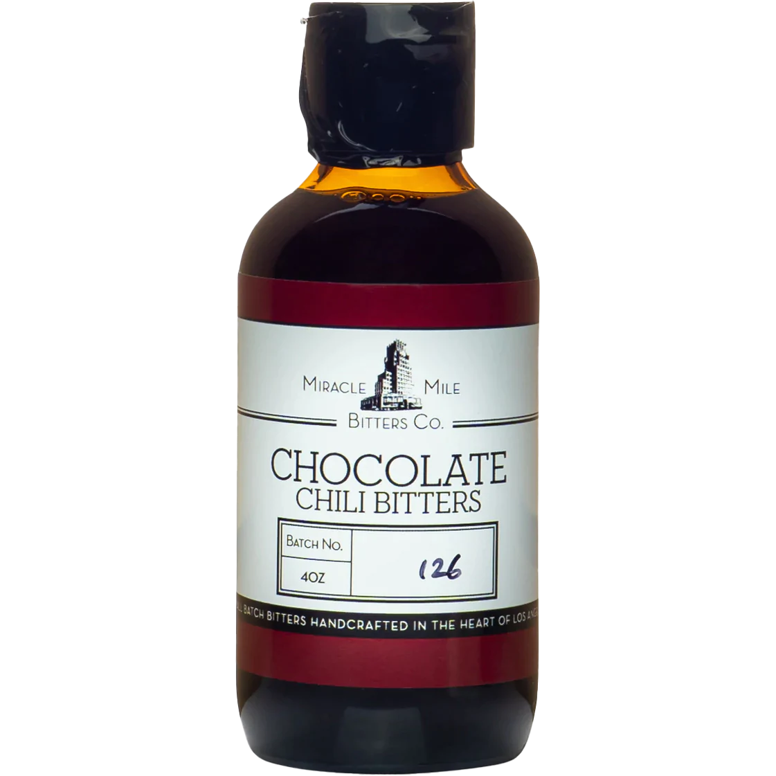 Miracle Mile Chocolate Chili Bitters 4 oz bottle