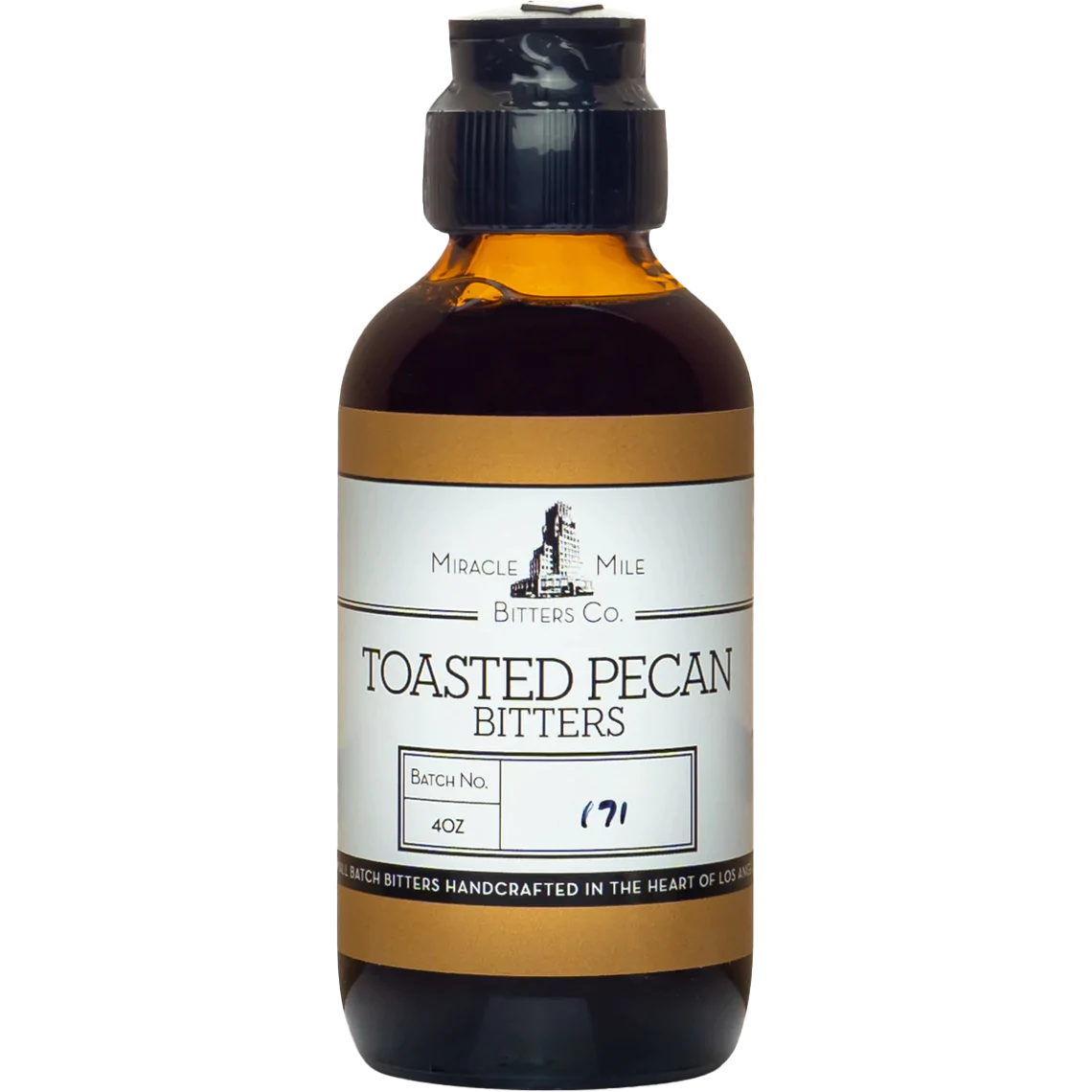 Miracle Mile Toasted Pecan Bitters 4 oz bottle
